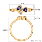Luxuriant - Tanzanite & Lab Grown Diamond (SI/G-H) Ring in Yellow Gold Plated Sterling Silver 0.55 Ct._8579466_7