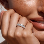 Luxuriant - SGL Certified Lab Grown Diamond (SI/G-H) Half Eternity Band Ring in Rhodium Overlay Sterling Silver 2.00 Ct._8579633_3