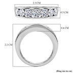 Luxuriant - SGL Certified Lab Grown Diamond (SI/G-H) Half Eternity Band Ring in Rhodium Overlay Sterling Silver 2.00 Ct._8579633_6