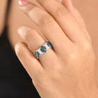 D'Joy - Boulder Opal & White Zircon Ring in Rhodium Overlay Sterling Silver 2.85 Ct._8579682_1