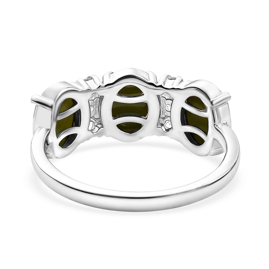 D'Joy - Boulder Opal & White Zircon Ring in Rhodium Overlay Sterling Silver 2.85 Ct._8579682_4