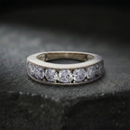 Luxuriant - SGL Certified Lab Grown Diamond (SI/G-H) Half Eternity Band Ring in 18K Gold Vermeil Sterling Silver 2.00 Ct._8579740_2