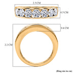 Luxuriant - SGL Certified Lab Grown Diamond (SI/G-H) Half Eternity Band Ring in 18K Gold Vermeil Sterling Silver 2.00 Ct._8579740_5