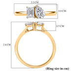 Luxuriant - SGL Certified Lab Grown Diamond (SI/G-H) Toi-et-Moi Ring in 18K Vermeil Yellow Gold Plated Sterling Silver 1.00 Ct._8579769_5