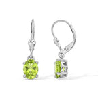 D'Joy - Peridot Solitaire Lever Back Earring in Rhodium Overlay Sterling Silver 2.75 Ct._8579877_3