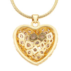 White Cubic Zirconia Heart Necklace (Size - 20-1.5 Ext)