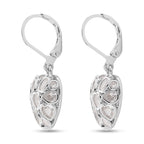White Cubic Zirconia Heart Earring with Lever Back_8580345_3