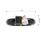 D'Joy - Dyed Black Jade, Moissanite & Black Moissanite Toi et Moi Ring in Yellow Gold Plated Sterling Silver 13.70 Ct._8580408_5