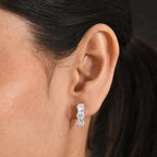 Luxuriant - Lab Grown Diamond (SI/G-H) Half Hoop Earring in Rhodium Overlay Sterling Silver 2.87 Ct._8580754_1
