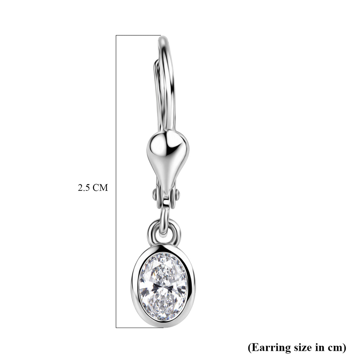 Luxuriant - Lab Grown Diamond (SI-G-H) Solitaire Stud Earring with Lever Back in Rhodium Overlay Sterling Silver 0.80 Ct. 8580766 6