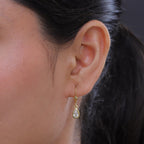 Luxuriant - Lab Grown Diamond (SI/G-H) Solitaire Lever Back Earring in 18K Vermeil Yellow Gold Plated Sterling Silver 1.00 Ct._8580767_1