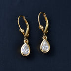 Luxuriant - Lab Grown Diamond (SI/G-H) Solitaire Lever Back Earring in 18K Vermeil Yellow Gold Plated Sterling Silver 1.00 Ct._8580767_2