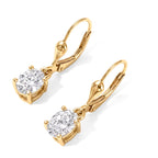 Luxuriant - Lab Grown Diamond (SI/G-H) Solitaire Earring with Lever Back in 18K Vermeil Yellow Gold Plated Sterling Silver 2.00 Ct._8580769