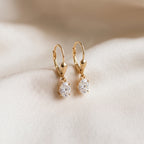 Luxuriant - Lab Grown Diamond (SI/G-H) Solitaire Earring with Lever Back in 18K Vermeil Yellow Gold Plated Sterling Silver 2.00 Ct._8580769_2