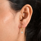 Royal Bali Collection - D'Joy Lab Grown Diamond (SI/G-H) Solitaire Stud Earring with Lever Back in 18K Vermeil Yellow Gold Plated Sterling Silver 1.00 Ct._8580771_1