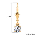 Royal Bali Collection - D'Joy Lab Grown Diamond (SI/G-H) Solitaire Stud Earring with Lever Back in 18K Vermeil Yellow Gold Plated Sterling Silver 1.00 Ct._8580771_5