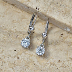 Royal Bali Collection - D'Joy Lab Grown Diamond (SI/G-H) Solitaire Stud Earring with Lever Back in Rhodium Overlay Sterling Silver 1.00 Ct._8580772_2
