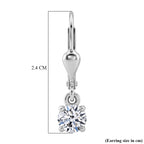 Royal Bali Collection - D'Joy Lab Grown Diamond (SI/G-H) Solitaire Stud Earring with Lever Back in Rhodium Overlay Sterling Silver 1.00 Ct._8580772_5