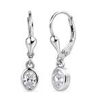 Luxuriant - Lab Grown Diamond (SI/G-H) Solitaire Lever Back Earring in Rhodium Overlay Sterling Silver 0.80 Ct._8580774