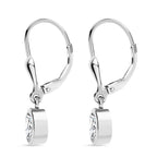 Luxuriant - Lab Grown Diamond (SI/G-H) Solitaire Lever Back Earring in Rhodium Overlay Sterling Silver 0.80 Ct._8580774_3