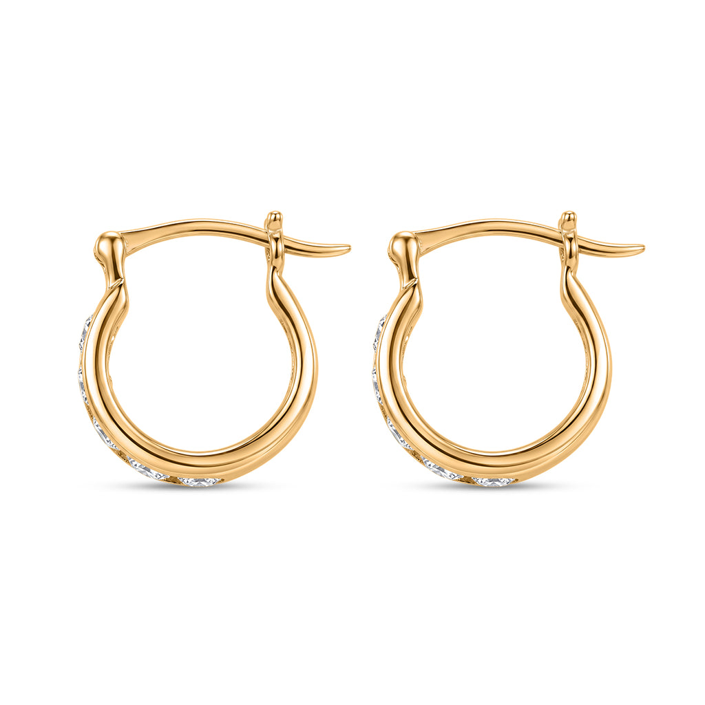 Luxuriant - Lab Grown Diamond (SI/G-H) Hoop Earring in 18K Vermeil Yellow Gold Plated Sterling Silver 1.68 Ct._8580775_3