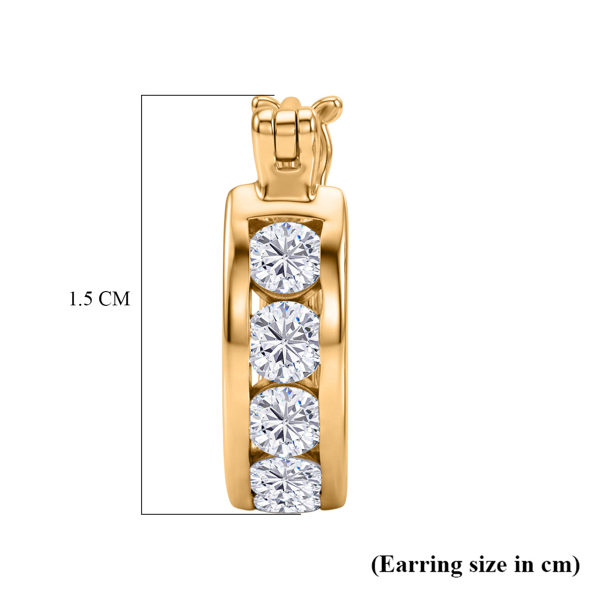 Luxuriant - Lab Grown Diamond (SI/G-H) Hoop Earring in 18K Vermeil Yellow Gold Plated Sterling Silver 1.68 Ct. 8580775 5