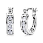 Luxuriant - Lab Grown Diamond (SI/G-H) Hoop Earring in Rhodium Overlay Sterling Silver 1.68 Ct._8580776