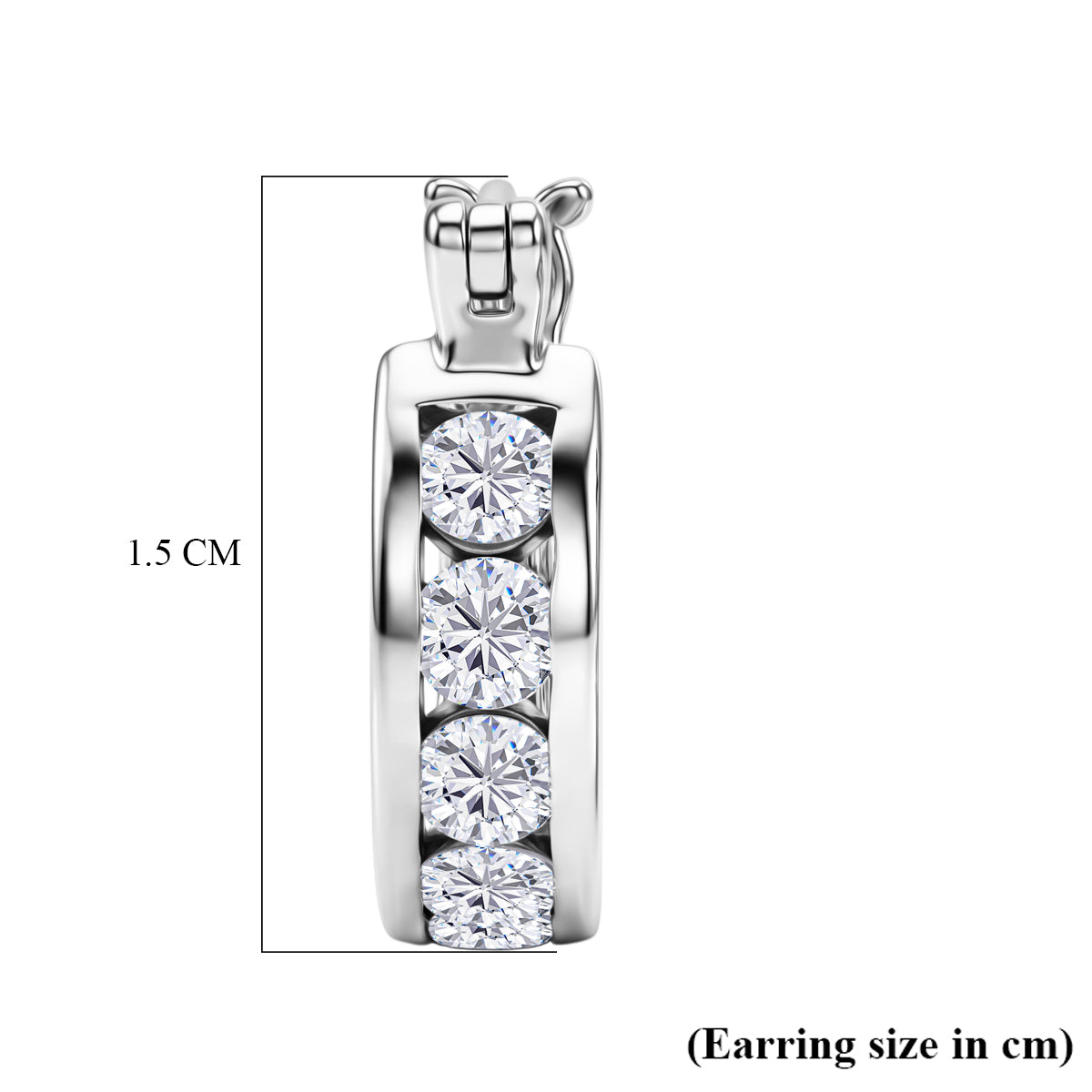 Luxuriant - Lab Grown Diamond (SI/G-H) Hoop Earring in Rhodium Overlay Sterling Silver 1.68 Ct. 8580776 5