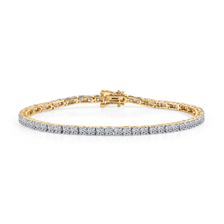 Luxuriant - Lab Grown Diamond (SI-G-H) Tennis Bracelet (Size - 7.5) with GB Lock Box in 18K Vermeil Yellow Gold Plated Sterling Silver 5.30 Ct 8580826 1