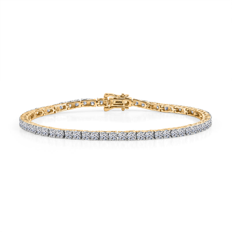 Luxuriant - Lab Grown Diamond (SI/G-H) Tennis Bracelet (Size - 7.5) with GB Lock Box in 18K Vermeil Yellow Gold Plated Sterling Silver 5.30 Ct_8580826