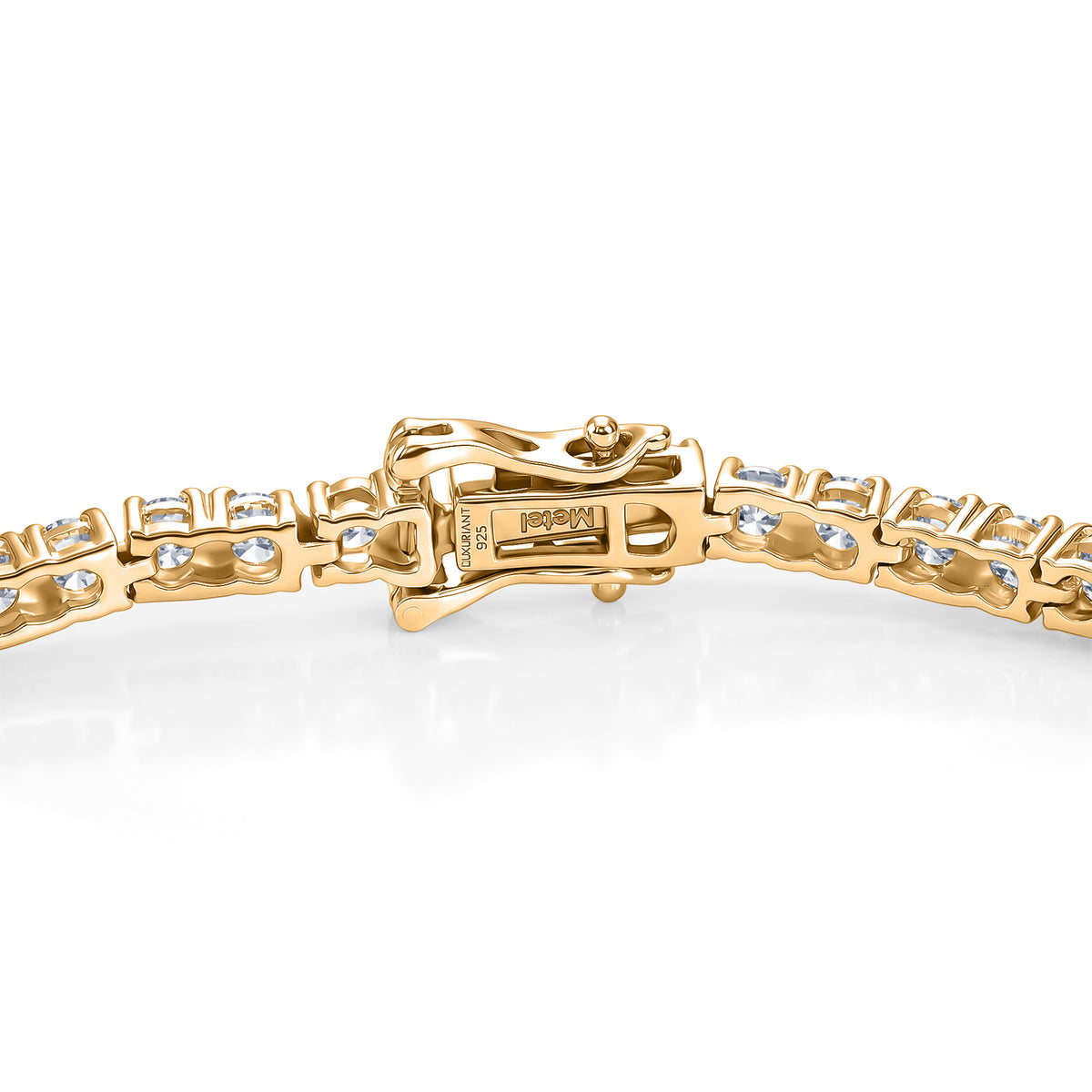 Luxuriant - Lab Grown Diamond (SI/G-H) Tennis Bracelet (Size - 7.5) with GB Lock Box in 18K Vermeil Yellow Gold Plated Sterling Silver 5.30 Ct 8580826 4