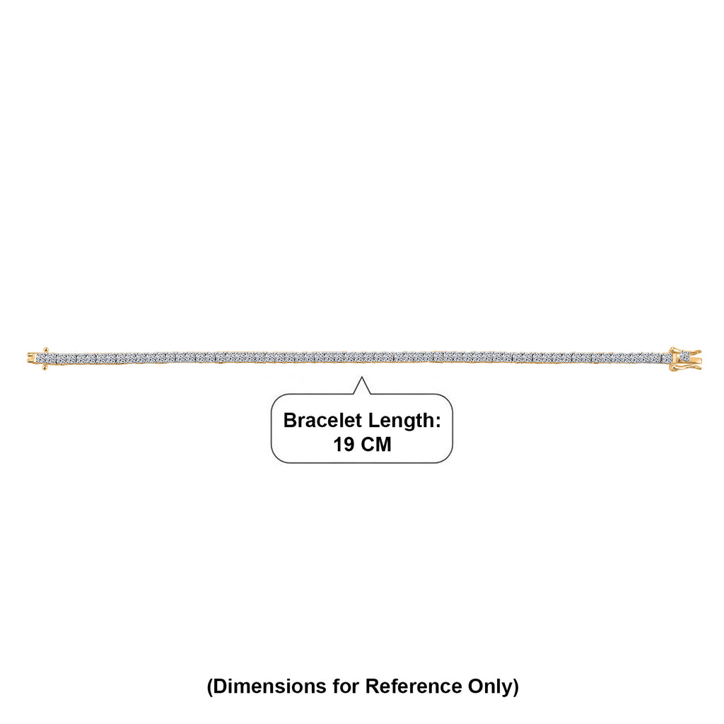 Luxuriant - Lab Grown Diamond (SI/G-H) Tennis Bracelet (Size - 7.5) with GB Lock Box in 18K Vermeil Yellow Gold Plated Sterling Silver 5.30 Ct_8580826_4
