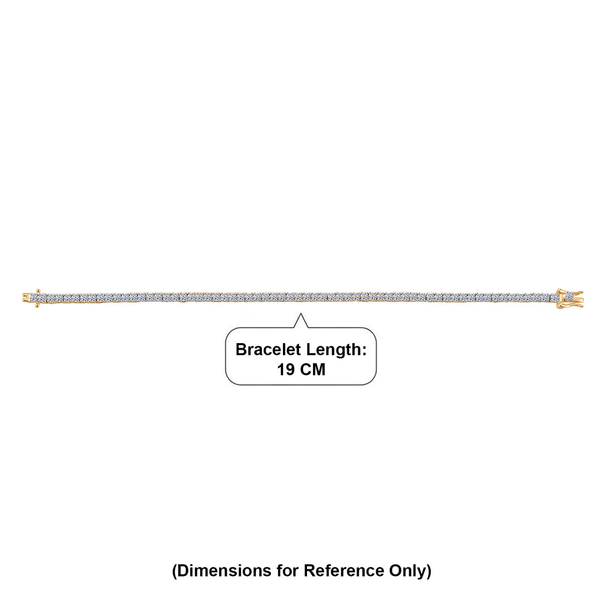 Luxuriant - Lab Grown Diamond (SI/G-H) Tennis Bracelet (Size - 7.5) with GB Lock Box in 18K Vermeil Yellow Gold Plated Sterling Silver 5.30 Ct 8580826 5