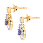 D'Joy Tanzanite, White Zircon Dangling Earring in 18K YG VermeilSterling Silver  0.982  Ct._8580897_3