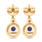 D'Joy Tanzanite, White Zircon Dangling Earring in 18K YG VermeilSterling Silver  0.982  Ct._8580897_4
