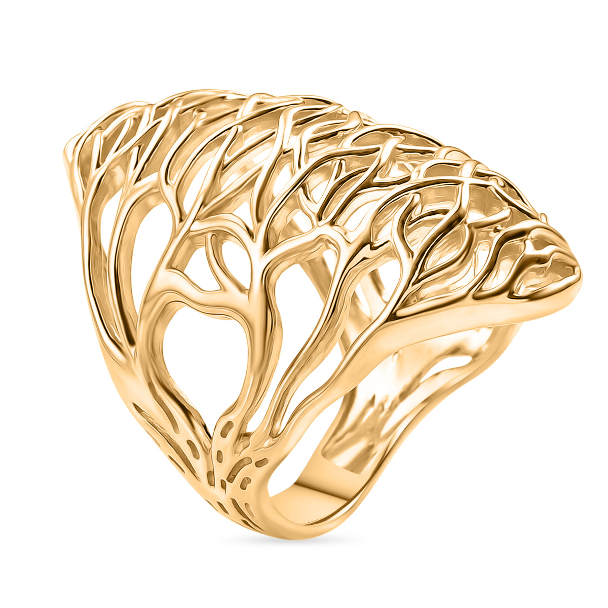 EverTrue Bronzella Collection - Filigree Ring in 18K Gold Plating V32514394 4