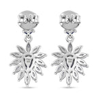 D'Joy Tanzanite, Moissanite Dangling Earring in Rhodium OverlaySterling Silver  1.128  Ct._8581147_4