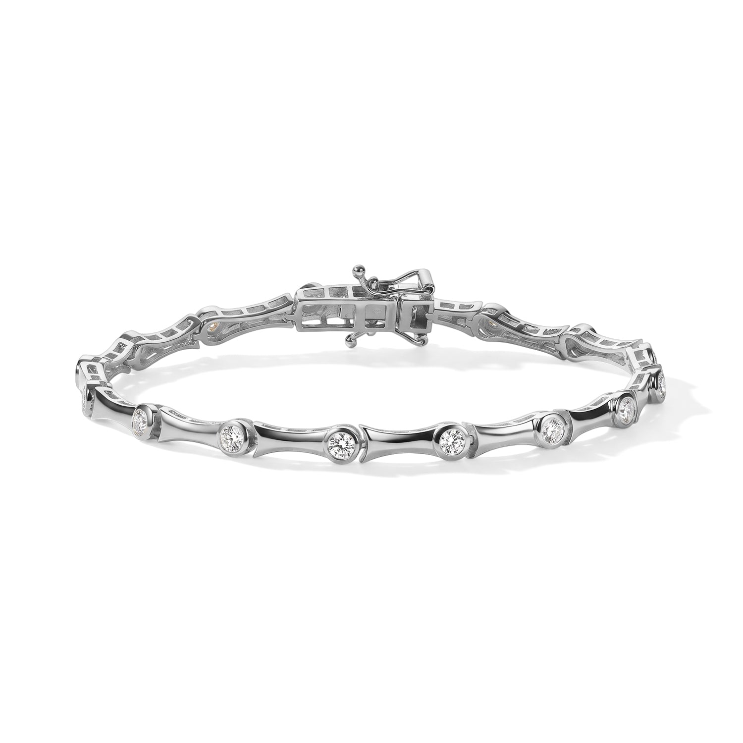 Moissanite Linking Bracelet (Size - 7.5) with GB Lock Box 8581507 0
