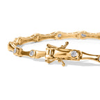 EverTrue - Moissanite Linking Bracelet (Size - 7.5) with GB Lock Box in Yellow Gold Tone 1.50 Ct._8581508_3
