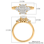 Luxuriant - 9K Yellow Gold IGI Certified Lab Grown Diamond (VS/E-F) Trilogy Ring 2.00 Ct._8581940_5