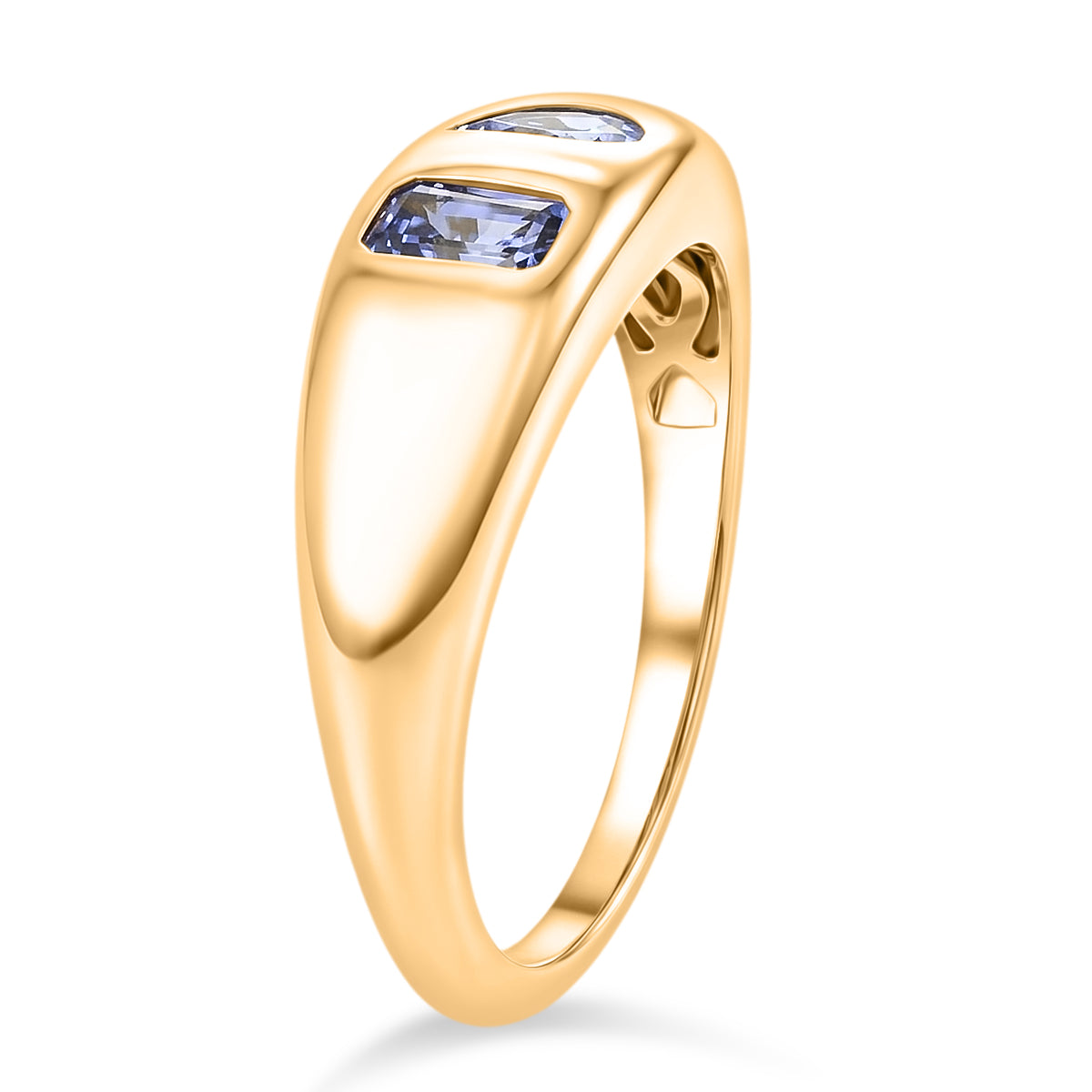 D'Joy Flush Set Tanzanite Ring in 18K Vermeil Yellow Gold Plated Sterling Silver V32604176 4