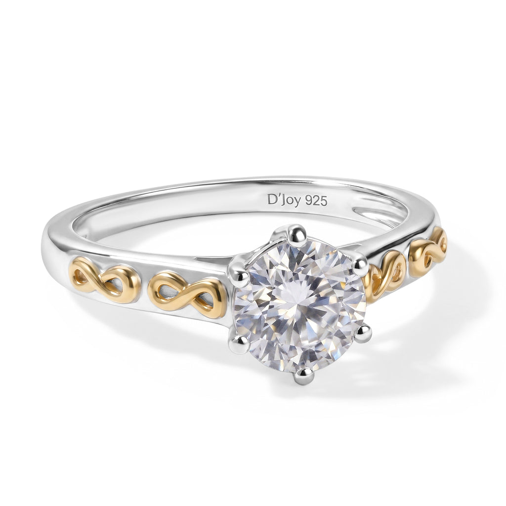 D'Joy Moissanite Solitaire Ring Sterling Silver  0.991  Ct._8582033