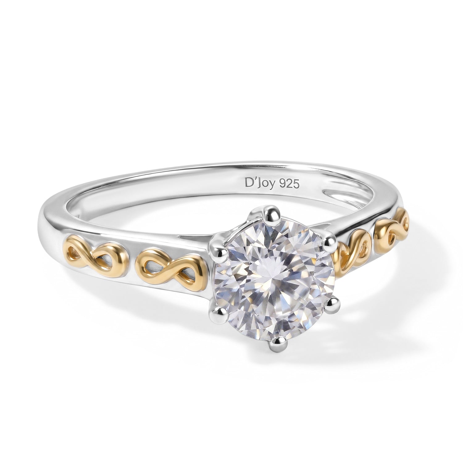 D'Joy Moissanite Solitaire Ring Sterling Silver  0.991  Ct. 8582033 0
