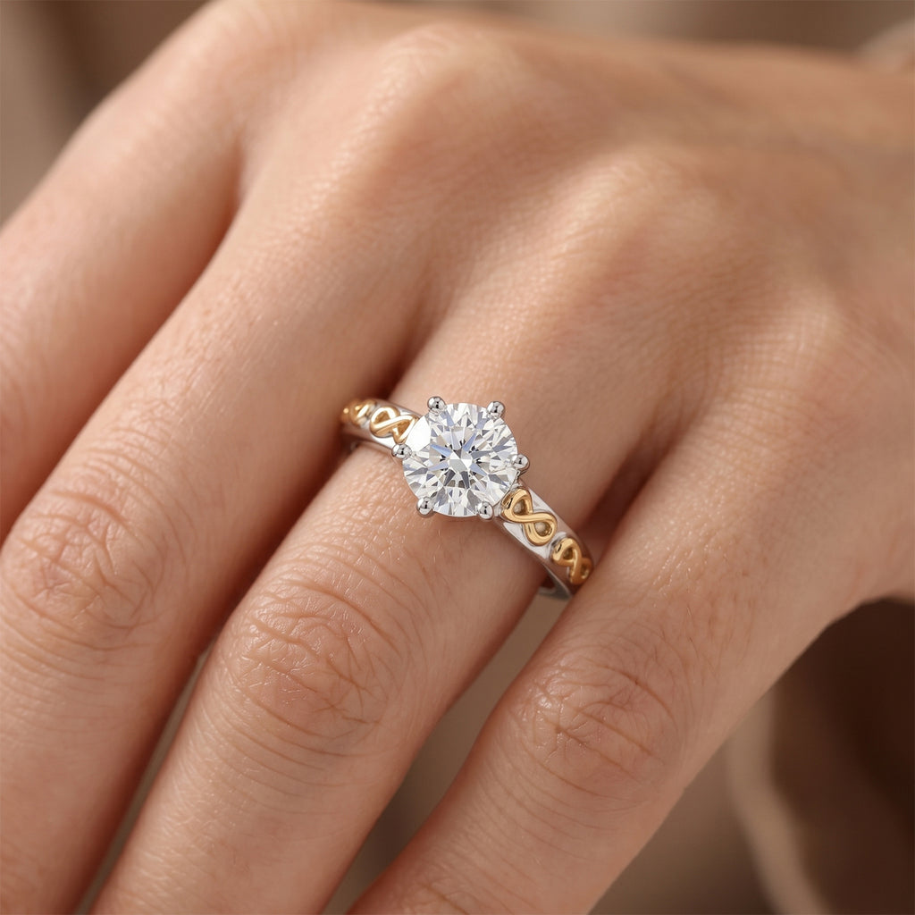 D'Joy Moissanite Solitaire Ring Sterling Silver  0.991  Ct._8582033_1
