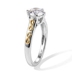 D'Joy Moissanite Solitaire Ring Sterling Silver  0.991  Ct._8582033_3