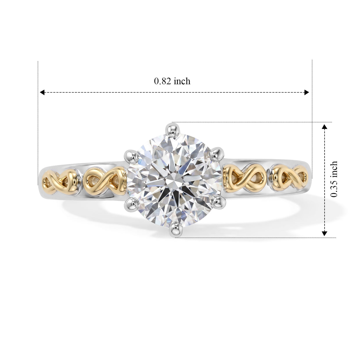D'Joy Moissanite Solitaire Ring Sterling Silver  0.991  Ct. 8582033 5