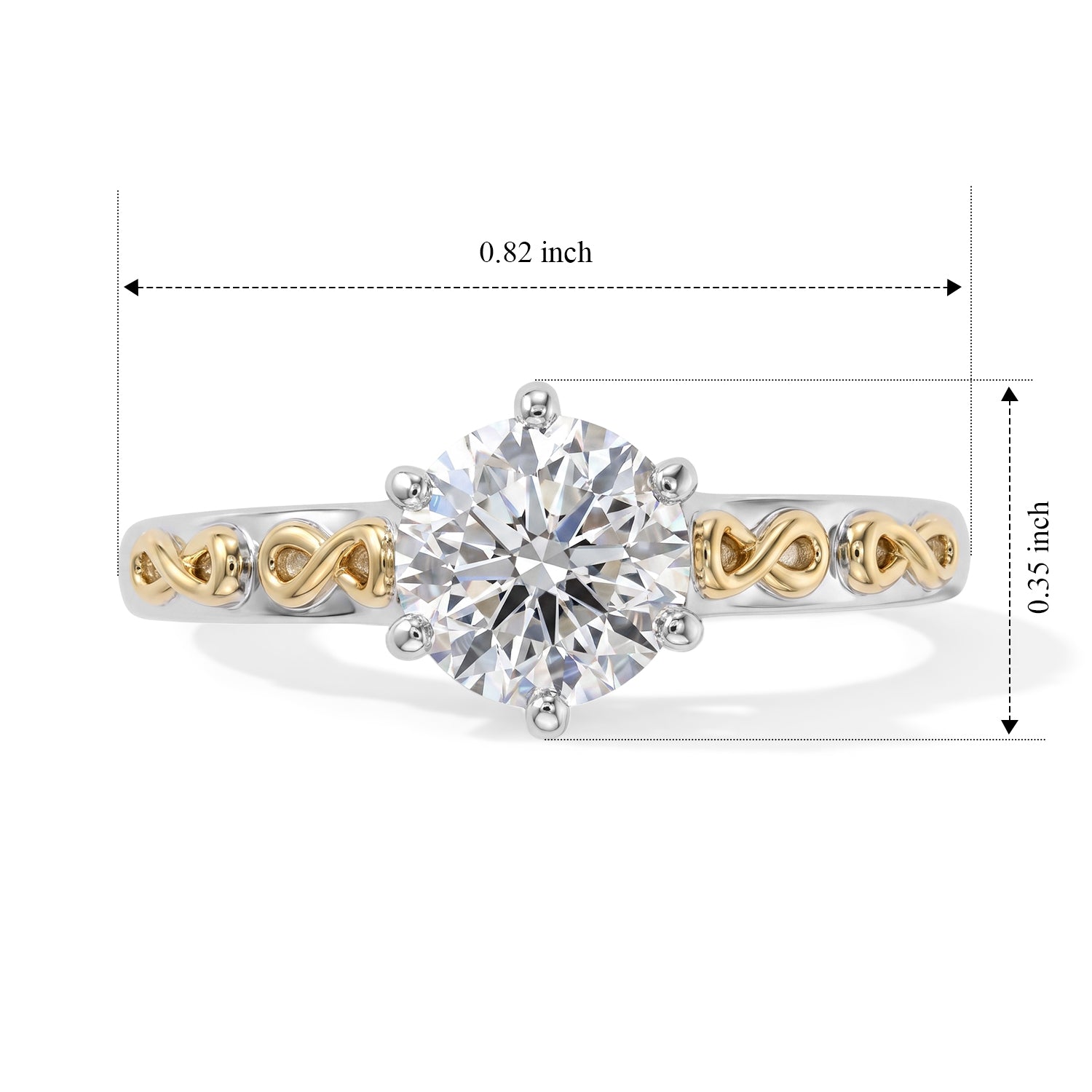 D'Joy Moissanite Solitaire Ring Sterling Silver  0.991  Ct. 8582033 5
