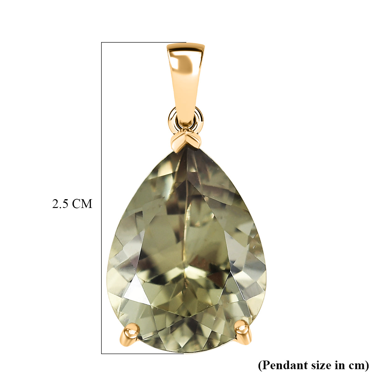 Rhapsody - 18K Yellow Gold AAAA Natural Turkizite Pear Cut Solitaire Pendant 10.10 Ct. 8583255 6