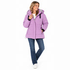 Charlotte West Ladies Padded Drawstring Hooded Jacket (Size 16) - Lilac_8583319