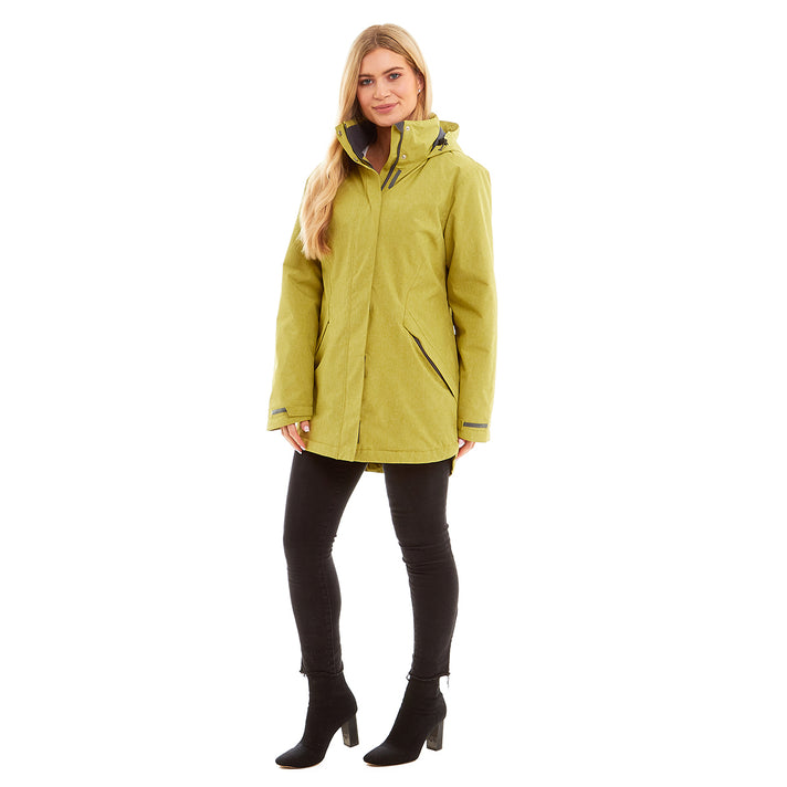Charlotte West Alexa Hooded Longline Weatherproof Parka Jacket (Size 16) - Lime 8583339 1